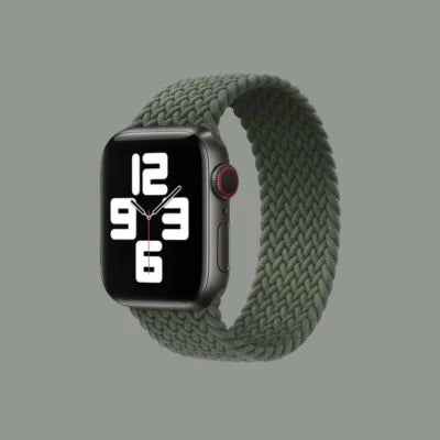 Cinturino Loop intrecciato per Apple Watch, realizzato in nylon intrecciato, confortevole e resistente, perfetto per un look casual e dinamico