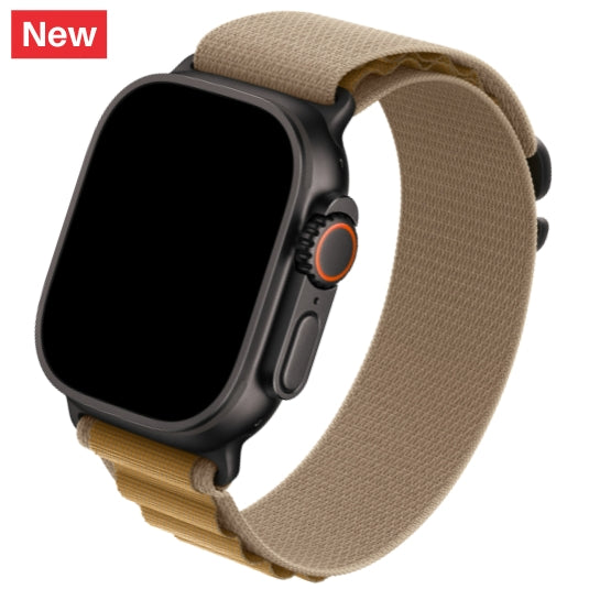 cinturino in nylon sabbia deserto compatibile per apple watch ultra nero