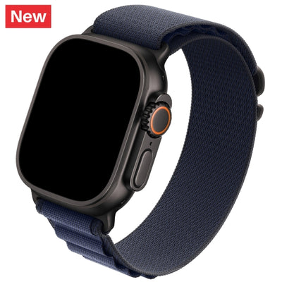 cinturino in nylon blu notte compatibile per apple watch ultra nero