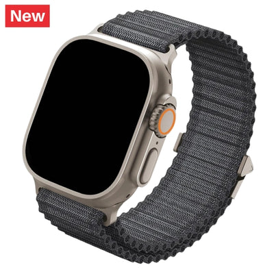 cinturino in nylon tubolare nero per apple watch