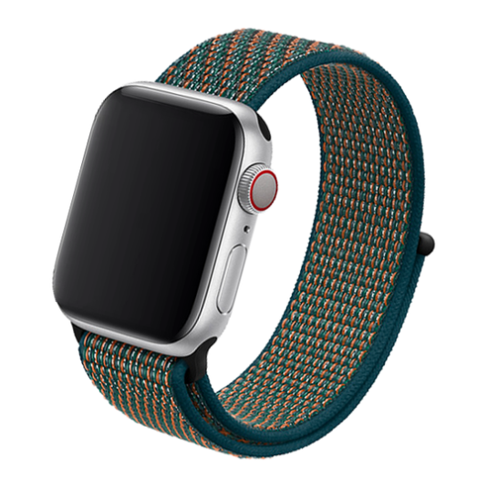 cinturino per apple watch in nylon verde sportivo