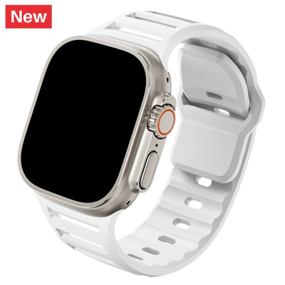 cinturino in silicone pro-tech bianco per apple watch